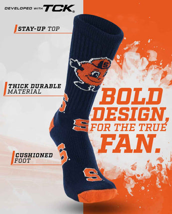 TCK socks Syracuse Orange Mayhem Crew Socks (Made in USA)