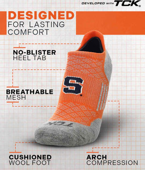 Syracuse Orange No Show Tour Socks - Made in USA