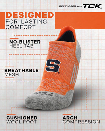 TCK socks Syracuse Orange No Show Tour Socks - Made in USA