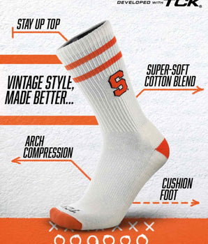 TCK socks Syracuse Orange | Vintage | NCAA Mens and Womens Soft Cotton Sock