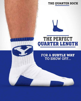 TCK socks TCK BYU Cougars Quarter Socks - Made in USA