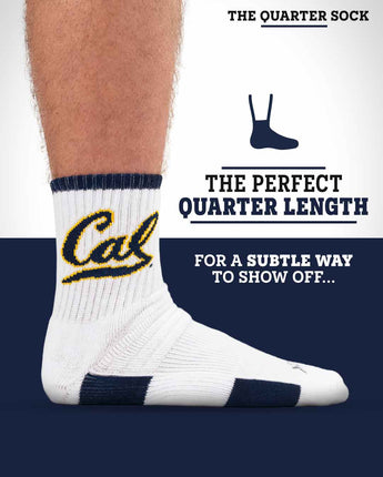 TCK socks TCK Cal Berkeley Golden Bears Quarter Socks - Made in USA