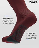 TCK socks TCK Dugout Over the Knee Socks For Baseball, Softball, Football Solid Team Colors