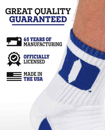 TCK socks TCK Duke Blue Devils Quarter Socks - Made in USA