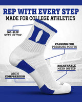 TCK socks TCK Duke Blue Devils Quarter Socks - Made in USA