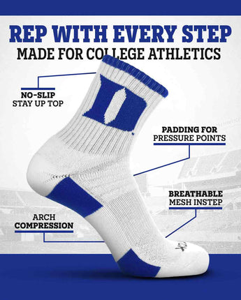 TCK socks TCK Duke Blue Devils Quarter Socks - Made in USA