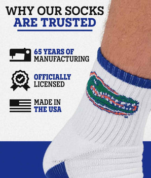 TCK socks TCK Florida Gators Quarter Socks - Made in USA