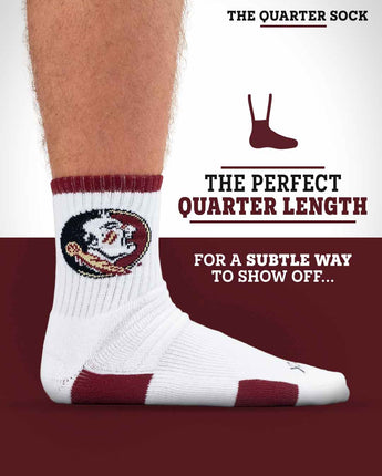 TCK socks TCK Florida State Seminoles Quarter Socks - Made in USA
