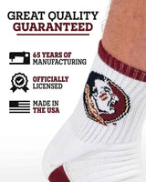 TCK socks TCK Florida State Seminoles Quarter Socks - Made in USA