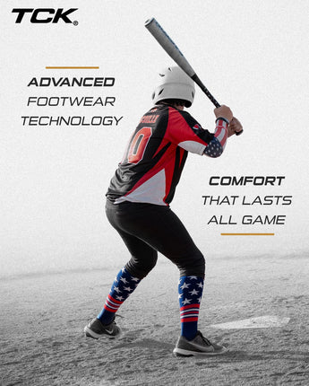 TCK socks TCK Freedom Dugout Stars and Stripes OTC Baseball & Softball Socks - USA Made
