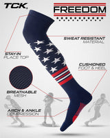 TCK socks TCK Freedom Dugout Stars and Stripes OTK Baseball & Softball Socks - USA Made