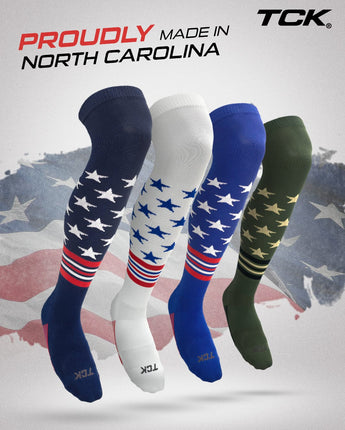 TCK socks TCK Freedom Dugout Stars and Stripes OTK Baseball & Softball Socks - USA Made