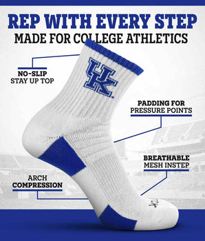 TCK socks TCK Kentucky Wildcats Quarter Socks - Made in USA
