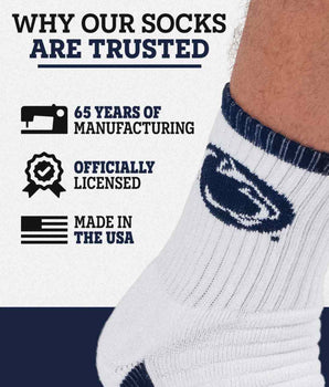 TCK socks TCK Penn State Nittany Lions Quarter Socks - Made in USA