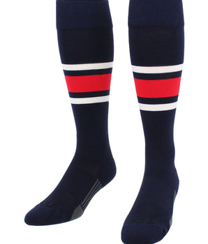 MadSportsStuff x TCK Made in USA Bold Center Stripe Dugout Socks