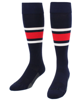 MadSportsStuff x TCK Made in USA Bold Center Stripe Dugout Socks