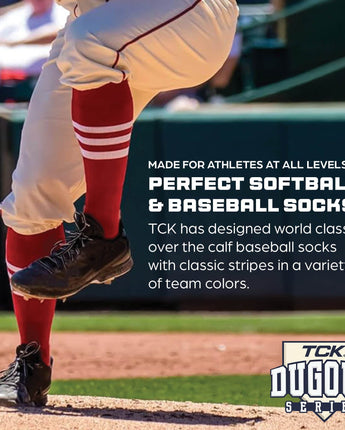 MadSportsStuff x TCK Made in USA Bold Center Stripe Dugout Socks