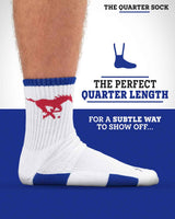 TCK socks TCK SMU Mustangs Quarter Socks - Made in USA