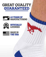 TCK socks TCK SMU Mustangs Quarter Socks - Made in USA