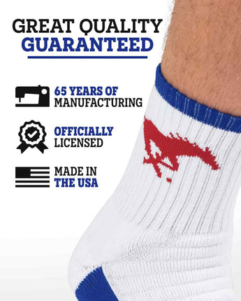TCK socks TCK SMU Mustangs Quarter Socks - Made in USA