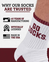 TCK socks TCK South Carolina Gamecocks Quarter Socks - Made in USA