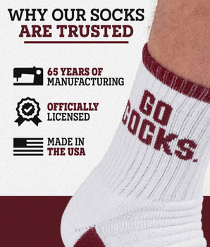 TCK socks TCK South Carolina Gamecocks Quarter Socks - Made in USA