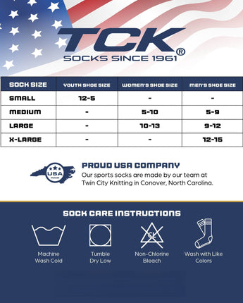 TCK socks TCK Tour USA Golf Socks Men's and Women's No Show Tab