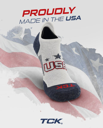 TCK socks TCK Tour USA Golf Socks Men's and Women's No Show Tab