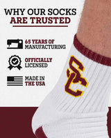 TCK socks TCK USC Trojans Quarter Socks - Made in USA