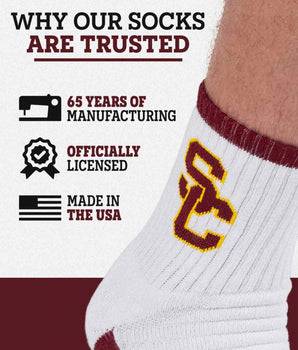 TCK socks TCK USC Trojans Quarter Socks - Made in USA