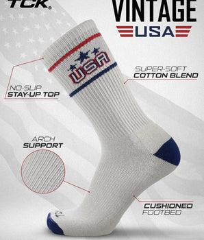 TCK socks TCK Vintage USA Crew Socks For Men and Women