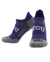 TCK socks TCU Horned Frogs / Large TCU Horned Frogs Tour No Show Tab Socks - Made in USA