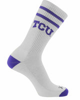 NCAA Vintage College Striped Socks - TCU Horned Frogs (Large)