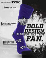 TCU Horned Frogs Mayhem Crew Socks (Made in USA)