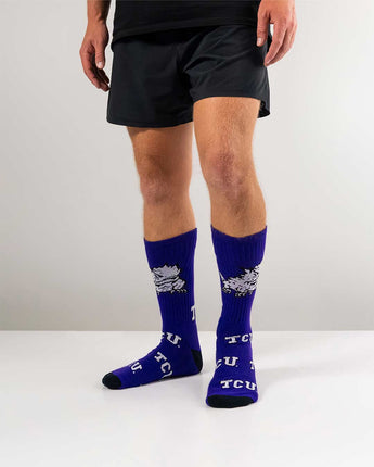 TCK socks TCU Horned Frogs Mayhem Crew Socks (Made in USA)