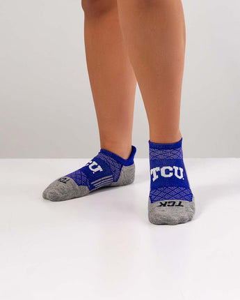 TCK socks TCU Horned Frogs Tour No Show Tab Socks - Made in USA