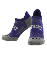 TCK socks TCU Horned Frogs Tour No Show Tab Socks - Made in USA