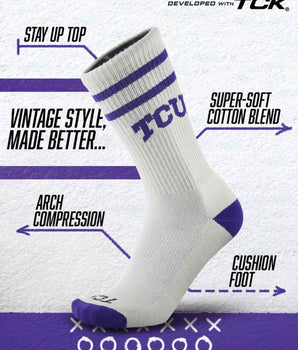 TCK socks TCU Horned Frogs | Vintage | NCAA Mens and Womens Soft Cotton Sock