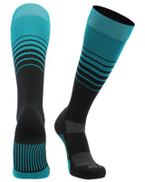 TCK socks Teal/Black / Small TCK Elite Breaker Striped Athletic Socks | Over-the-Calf Soccer & Baseball
