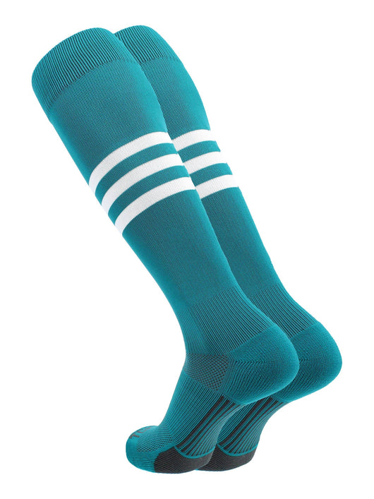 TCK socks Teal/White / X-Large TCK Performance Baseball Socks Dugout Pattern B