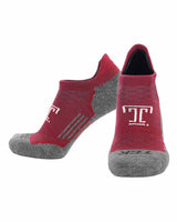 TCK socks Temple Owls / Medium Temple Owls Tour No Show Tab Socks - Made in USA