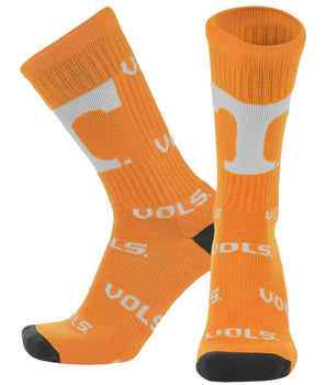TCK socks Tennessee Orange/White / Large Tennessee Volunteers Mayhem Crew Socks (Made in USA)