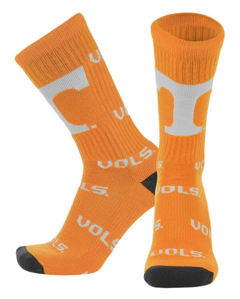 TCK socks Tennessee Orange/White / Large Tennessee Volunteers Mayhem Crew Socks (Made in USA)
