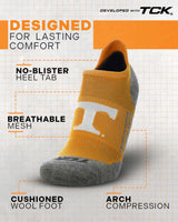 TCK socks Tennessee Volunteers Tour No Show Tab Socks - Made in USA