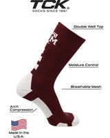 TCK socks Texas A&M Aggies Baseline Crew USA Made