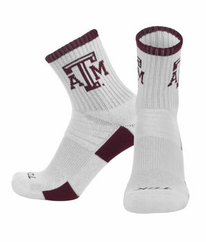 TCK socks Texas A&M Aggies / Large TCK Texas A&M Aggies Quarter Socks - Made in USA