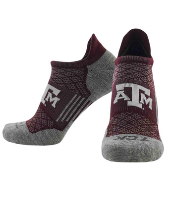 TCK socks Texas A&M Aggies / Large Texas A&M Aggies Tour No Show Tab Socks - Made in USA