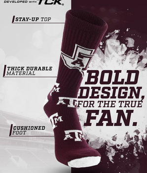 Texas A&M Aggies Mayhem Crew Socks (Made in USA)