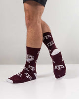 TCK socks Texas A&M Aggies Mayhem Crew Socks (Made in USA)