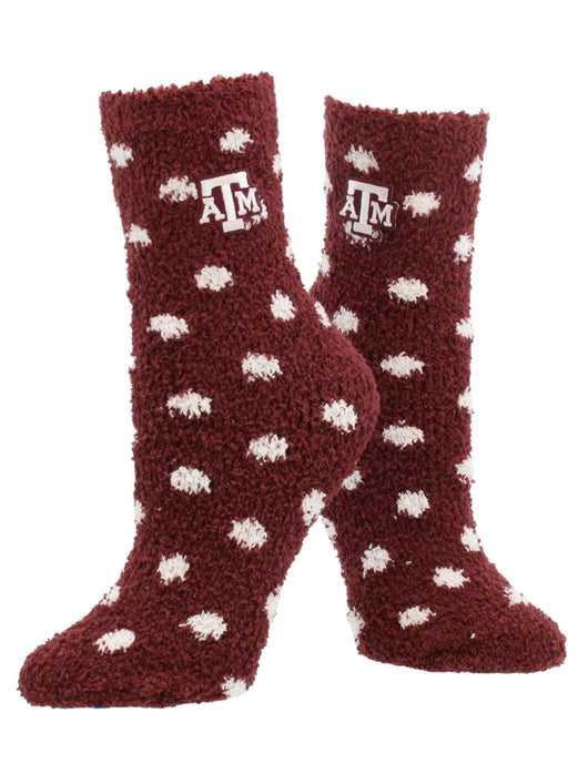 TCK socks Texas A&M Aggies / Medium NCAA College Fuzzy Socks For Women & Men, Warm and Cozy Socks Womens Licensed University Sock